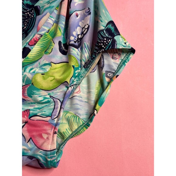 1980s-1990s DVF for The Color Authority. FISH Print Swimsuit W/Scoop Back. Small - Picture 6 of 10